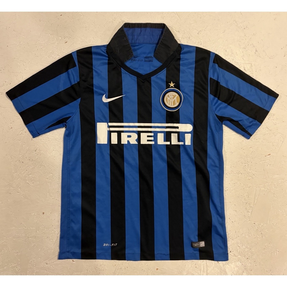 Nike Inter Milan 2015-16 Home‎ Jersey Official Football Kit Size S Blue Striped